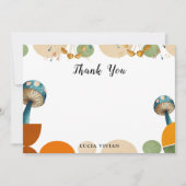 Moderne Kleurrijke Geometrische Paddenstoel Bedank Bedankkaart (Voorkant)