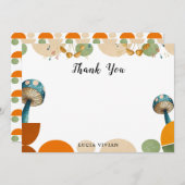 Moderne Kleurrijke Geometrische Paddenstoel Bedank Bedankkaart (Voorkant / Achterkant)