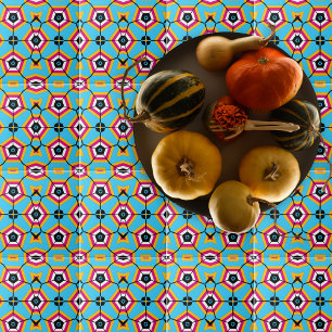 Moderne, kleurrijke geometrische patronen tegeltje