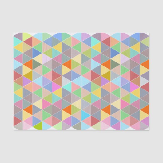 Moderne, kleurrijke geometrische patroonontkoppeli tissuepapier (Voorkant)