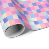 Moderne kleurrijke geometrische vierkantspatronen cadeaupapier (Rol Hoek)