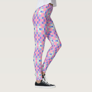 Moderne kleurrijke geometrische vierkantspatronen leggings