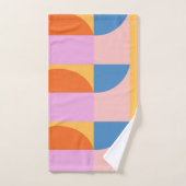 Moderne, kleurrijke geometrische vormen bad handdoek (Handdoek)