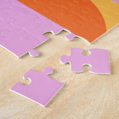 Moderne, kleurrijke geometrische vormen legpuzzel (Zijkant)