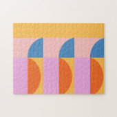 Moderne, kleurrijke geometrische vormen legpuzzel (Horizontaal)