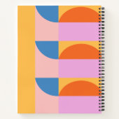 Moderne, kleurrijke geometrische vormen op maat notitieboek (Achterkant)
