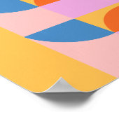 Moderne, kleurrijke geometrische vormen poster (Hoek)