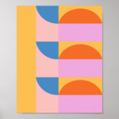 Moderne, kleurrijke geometrische vormen poster (Voorkant)