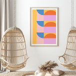Moderne, kleurrijke geometrische vormen poster<br><div class="desc">Moderne,  kleurrijke geometrische vormen Patroonwand Poster</div>