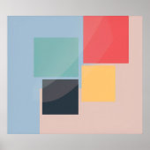 Moderne kleurrijke geometrische vormen van kunst poster (Voorkant)