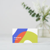 Moderne kleurrijke geometrische vormen visitekaartje (Staand voorkant)