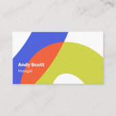 Moderne kleurrijke geometrische vormen visitekaartje (Voorkant)