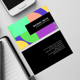 Moderne kleurrijke geometrische vormen visitekaartje