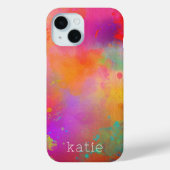 Moderne Kleurrijke Geschilderde Waterverf Kunst w  Case-Mate iPhone Case (Achterkant)