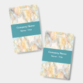 Moderne, kleurrijke, gestone marmer look badge (Voor- en achterkant)