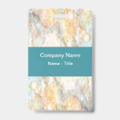 Moderne, kleurrijke, gestone marmer look badge (Achterkant)