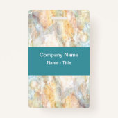 Moderne, kleurrijke, gestone marmer look badge (Achterkant)