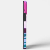 Moderne Kleurrijke Gestreepte Abstracte Levendige Case-Mate iPhone Case (Achterkant / Rechts)