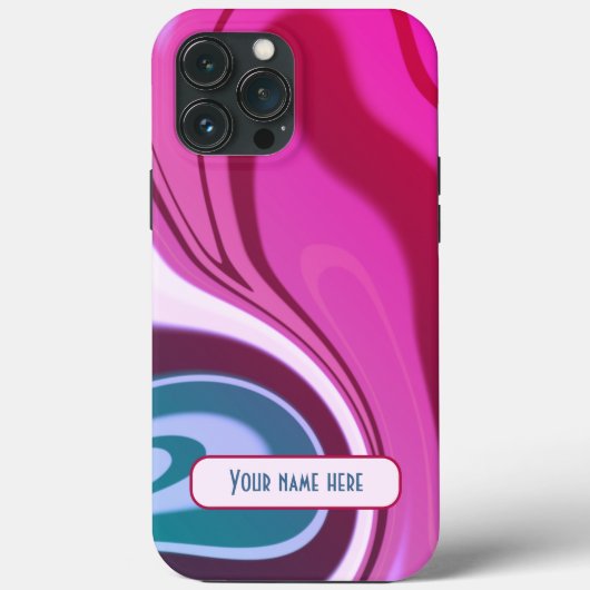 Moderne Kleurrijke Gestreepte Abstracte Levendige Case-Mate iPhone Case (Achterkant)