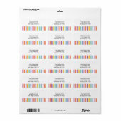 Moderne Kleurrijke Gestreepte Easter Egg Hunt Part Etiket (Full Sheet)