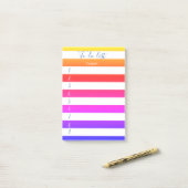 Moderne Kleurrijke Gestreepte Takenlijst Post-it® Notes (Op bureau)