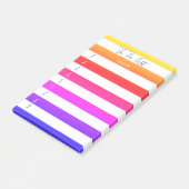 Moderne Kleurrijke Gestreepte Takenlijst Post-it® Notes (Schuin)