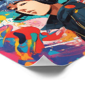 Moderne kleurrijke gewaagde kunst design poster (Hoek)