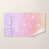 Moderne, kleurrijke glitter bevat persoonlijke naa bad handdoek (Handdoek)
