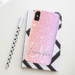 Moderne, kleurrijke glitter bevat persoonlijke naa Case-Mate iPhone case<br><div class="desc">Moderne,  kleurrijke glitter bevat persoonlijke naam</div>