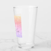 Moderne, kleurrijke glitter bevat persoonlijke naa glas (Links)