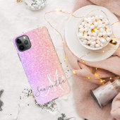 Moderne, kleurrijke glitter bevat persoonlijke naa iPhone hoesje