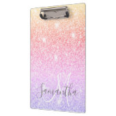 Moderne, kleurrijke glitter bevat persoonlijke naa klembord (Links)