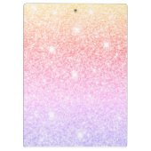 Moderne, kleurrijke glitter bevat persoonlijke naa klembord (Achterkant)