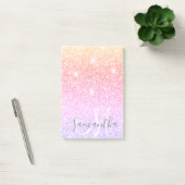 Moderne, kleurrijke glitter bevat persoonlijke naa post-it® notes (Kantoor)