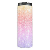 Moderne, kleurrijke glitter bevat persoonlijke naa thermosbeker (Achterkant)