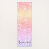 Moderne, kleurrijke glitter bevat persoonlijke naa yogamat (Achterkant)