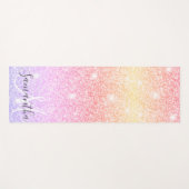 Moderne, kleurrijke glitter bevat persoonlijke naa yogamat (Voorkant (horizontaal))