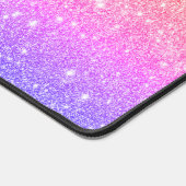 Moderne kleurrijke glitter scriptnaam bureaumat (Hoek)