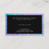 Moderne kleurrijke glittertextuur visitekaartje (Achterkant)