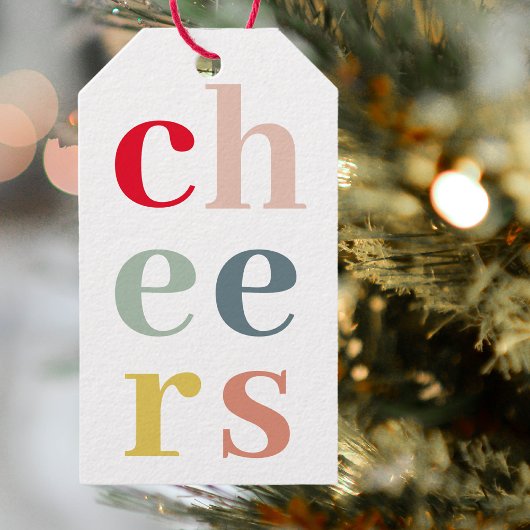 Moderne kleurrijke goeders | Pastelkleuren Cadeaulabel