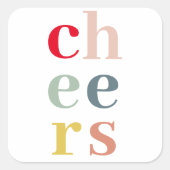 Moderne kleurrijke goeders | Pastelkleuren Vierkante Sticker (Voorkant)