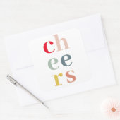 Moderne kleurrijke goeders | Pastelkleuren Vierkante Sticker (Envelop)