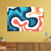 Moderne kleurrijke golven Abstracte Natuur Canvas Afdruk (Insitu (Woonkamer))