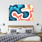 Moderne kleurrijke golven Abstracte Natuur Canvas Afdruk (Insitu (Slaapkamer))
