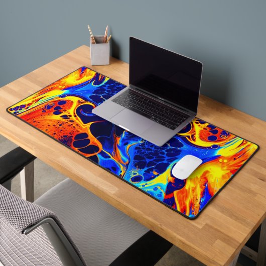 MODERNE KLEURRIJKE GOLVENDE ABSTRACTE STIJL BUREAUMAT (Kantoor 2)