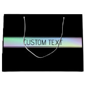 Moderne Kleurrijke Gradiënt & Bewerkbare Tekst Groot Cadeauzakje (Voorkant)