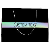 Moderne Kleurrijke Gradiënt & Bewerkbare Tekst Groot Cadeauzakje (Achterkant)