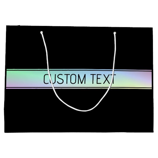 Moderne Kleurrijke Gradiënt & Bewerkbare Tekst Groot Cadeauzakje (Achterkant)