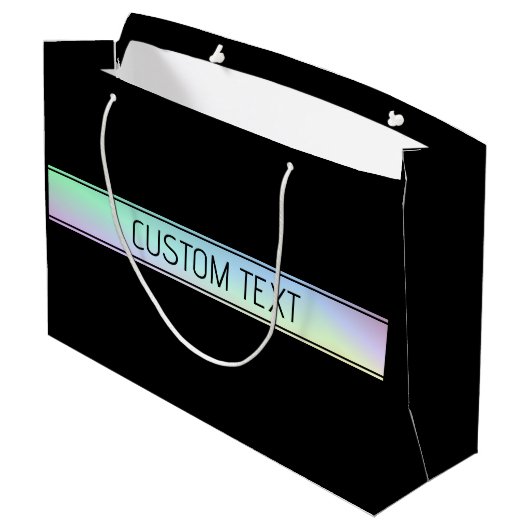 Moderne Kleurrijke Gradiënt & Bewerkbare Tekst Groot Cadeauzakje (Achterkant Gekanteld)