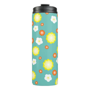 Moderne kleurrijke gradient Daisy bloem patroon me Thermosbeker